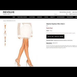 Aje white Feather Mini Skirt from Revolve